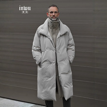 正品2024冬季新款男士中长款羽绒服假两件外套加厚保暖过膝大衣潮