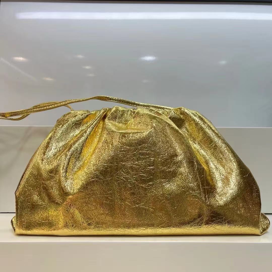 밝은 가죽 골드 대형