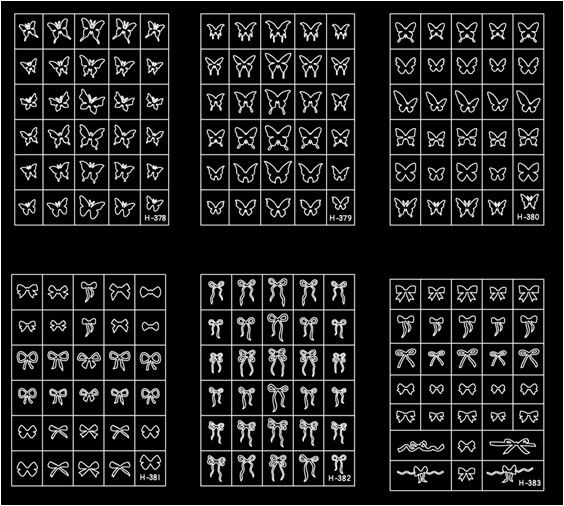 H378-H383 나비 세트