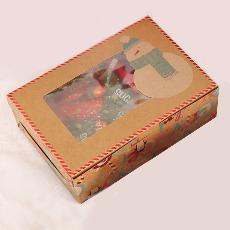 厂家供应pet透明天窗牛皮纸盒翻盖礼品盒折叠盒子免费设计