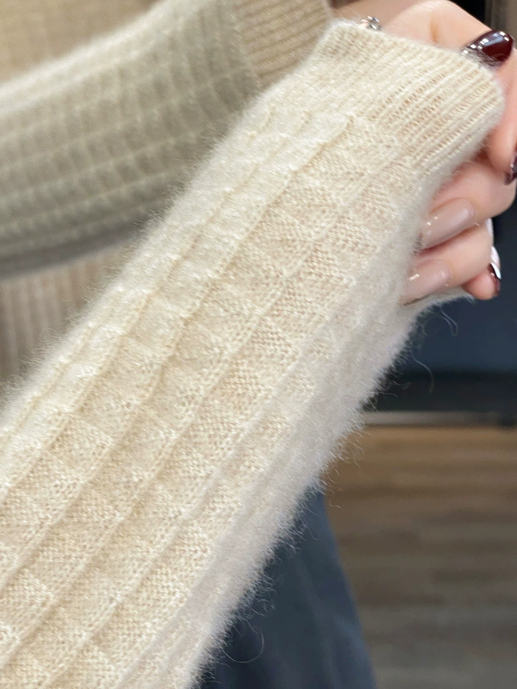 Шерстяная нижняя рубашка с половинным вырезом