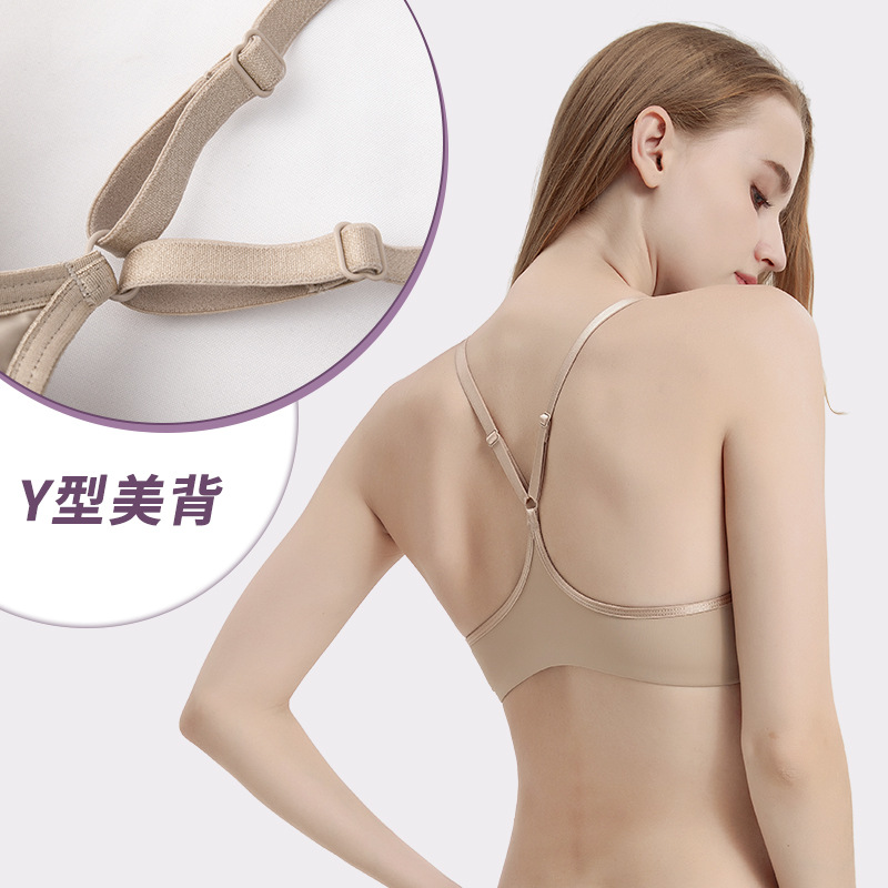 Sexy lace front button adjustable underwear for women with big breasts, soft steel rings to gather the side breasts, comfortable and beautiful back set