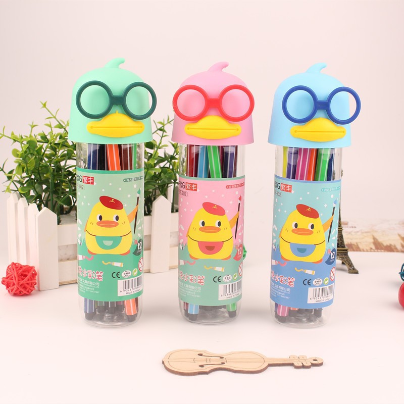 Juego de rotuladores de acuarela lavables, duraderos, de gran capacidad, para estudiantes de jardín de infantes, para pintar, con diseño de dibujos animados, para niños.