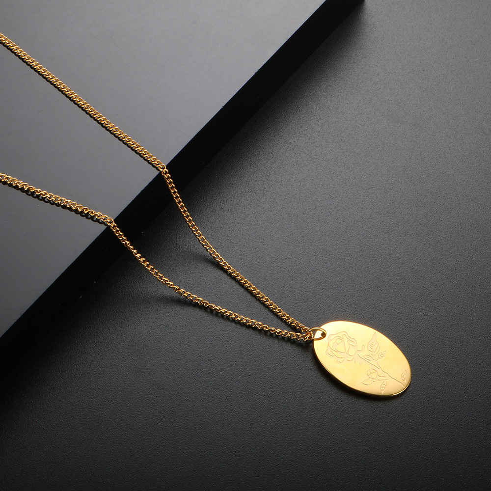 Fashion Flower Titanium Steel Plating 1 Piece