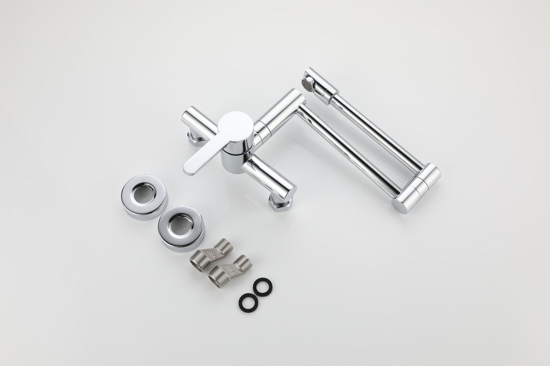Brass built-in faucet, cold and hot water, bathroom basin, balcony, kitchen electroplated sink, universal folding undefined