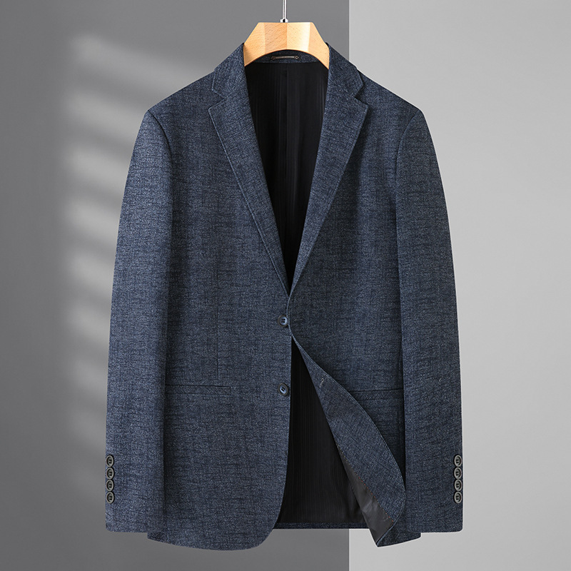 Plus-Size Men's Suit Jacket for Big Guys, Loose Fit, Spring and Autumn Style, Business Casual Wear Plus-Size Men's Suit Jacket for Big Guys, Loose Fit, Spring and Autumn Style, Business Casual Wear