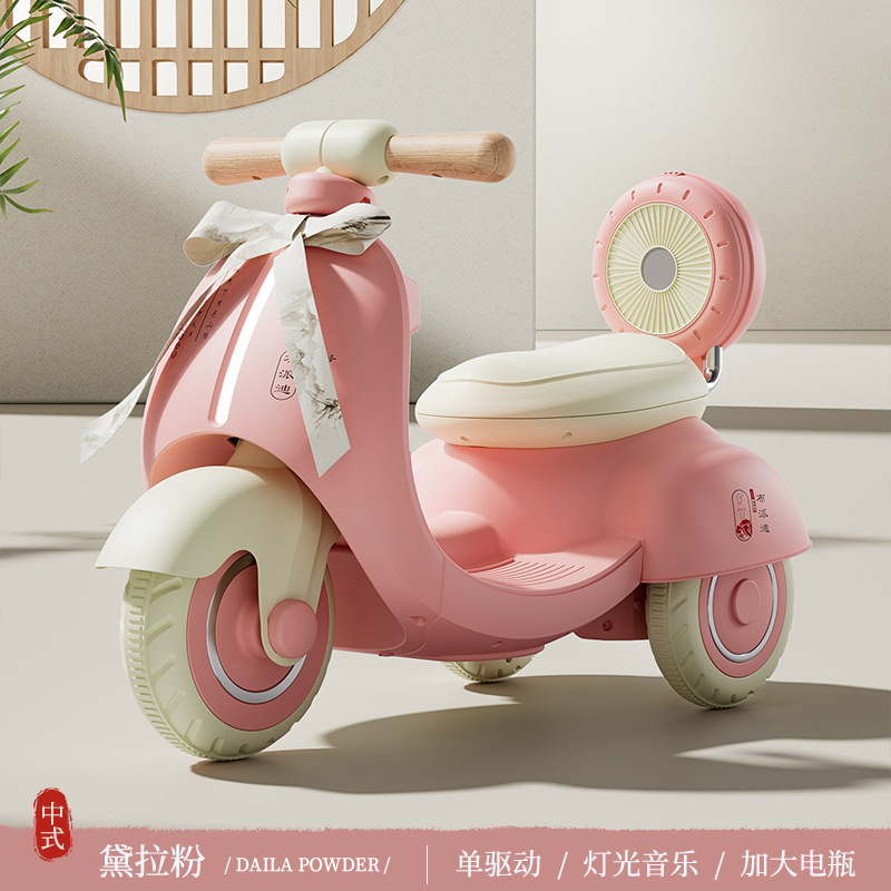 Nuevas motocicletas eléctricas infantiles para niños, tricicletas infantiles para niños, niños se pueden sentar y cargar con un vehículo de juguete de control remoto doble