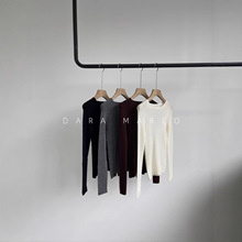 Biella纯羊毛/德国扬子纱无缝一体成衣长袖短袖圆领针织衫女25秋