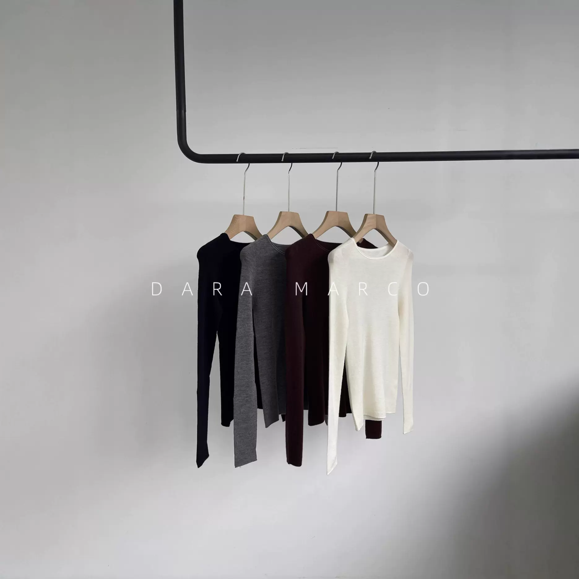 Biella纯羊毛/德国扬子纱无缝一体成衣长袖短袖圆领针织衫女25秋