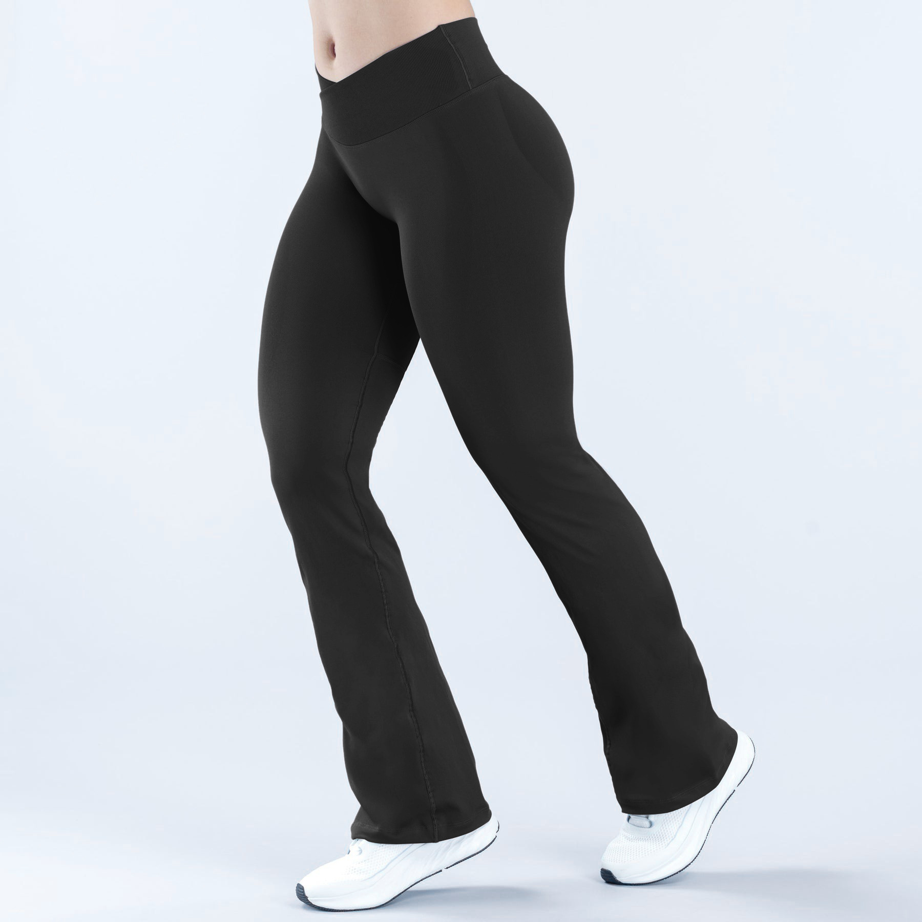 El cuerpo delgado y delgado, respirado y desnudo, pantalones de calzado de cintura alta y caderas, pantalones de calzado de calzado de calzado de calzado sin calzado. image 22