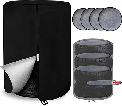 Spare wheel cover, Outdoor Tire Storage Cover - 6590-black-4-felt