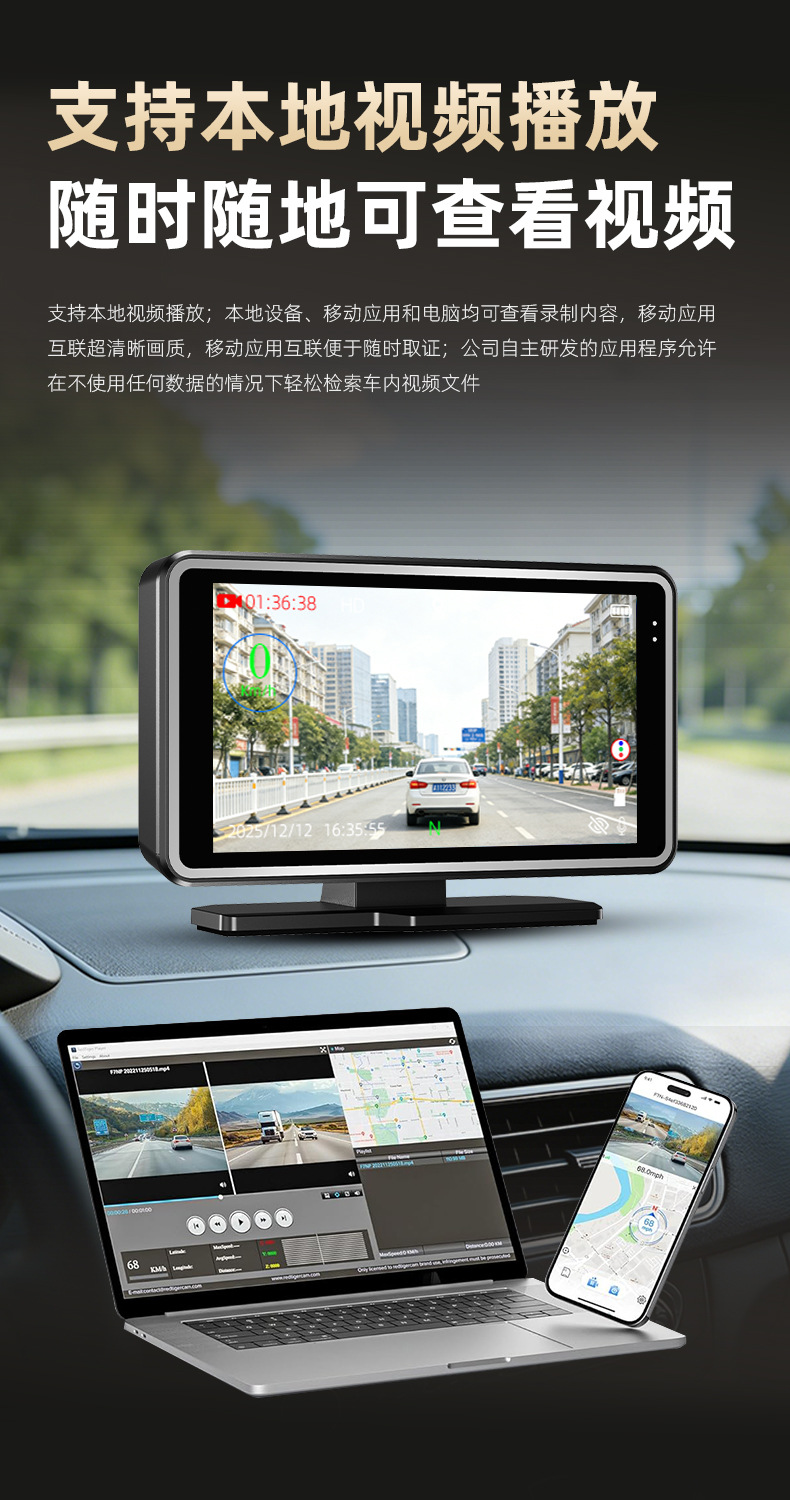 Electronic Dog 2026 new model car-mounted high-definition dashcam with night vision, 4K high-definition, and central control voice speed monitoring