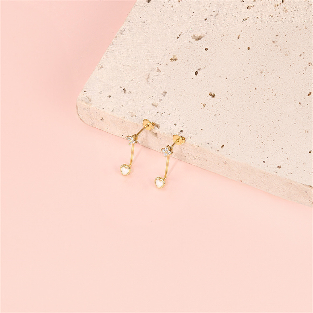 1g Weight 925 Sterling Silver Ear Needle Material Zircon Inlay Material Drop Earrings, Ear Studs Classification 1 Pair Quantity Daily Occasion 925 Sterling Silver Material Four Leaf Clover, Heart Shape Pattern All Seasons Season Women's Gender Plating Design IG Style Style 1 Pair 925 Sterling Silver Four Leaf Clover Heart Shape Zircon Drop Earrings Ear Studs 11