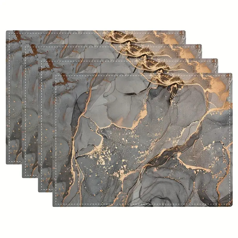 Transfronterizos lino almohadilla de mesa Aliexpress TEMU Amazon almohadilla de mesa cuadrada búfalo rojo almohadilla de Navidad Día de la Independencia