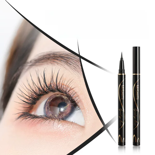 Midti Ultra-Fine Soft-Bristled Steel Ball Liquid Eyeliner Pen Waterproof and Sweat-Proof Long-Lasting Non-Removing Makeup Straight Liquid Eyeliner Pen