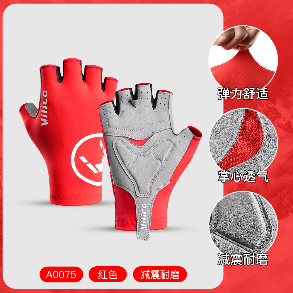 Guantes de ciclismo para hombre, guantes de verano para bicicleta de carretera, nuevos guantes de medio dedo para bicicleta, absorbentes de golpes, transpirables, resistentes al desgaste, equipo de protección para deportes al aire libre para mujer