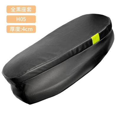 Suitable for Electric Vehicle Seat: Motorcycle cushion - h05-all-black-leather-seat-cover-l
