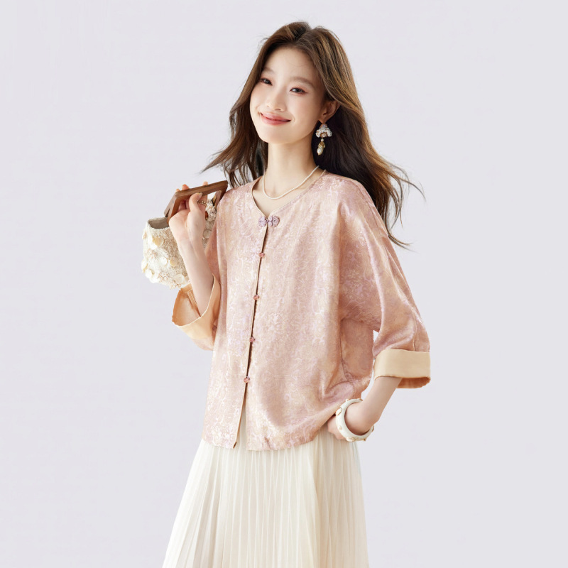 New Chinese-Style National Style Thin Jacket for Women, Summer 2026 New Model, Age-Reducing, Beautiful, Elegant, Exquisite Jacquard Sun-Protective Top