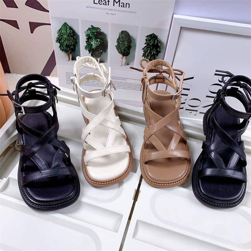 Sandals, summer footwear, fashionable universal shoes for princess, Korean style, western style