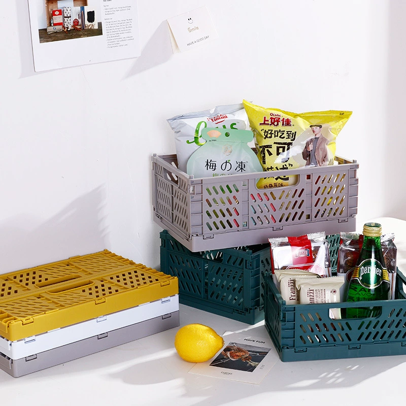 Table folding storage basket, plastic storage system, toy, storage box