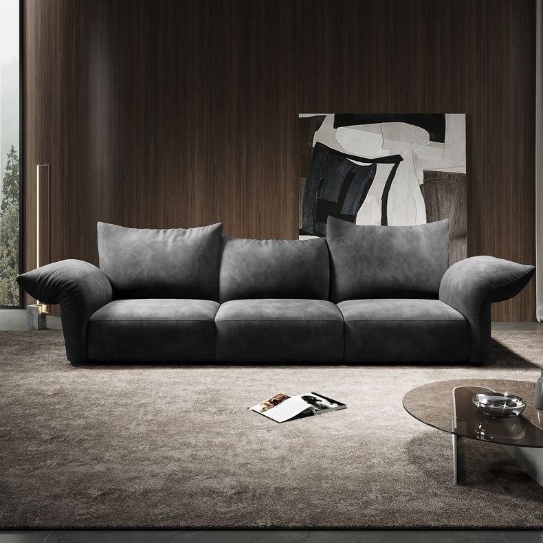 Sofá de pétalos de flor de estilo de crema de viento tranquilo estilo de casa de piso plano minimalista combinación de sofá de forma especial creativa