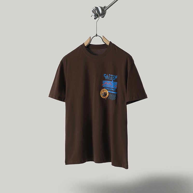 Travis de manga corta M mark Scott pequeño pato amarillo cactus relámpago rap tour TS pareja conjunta camiseta de hip-hop