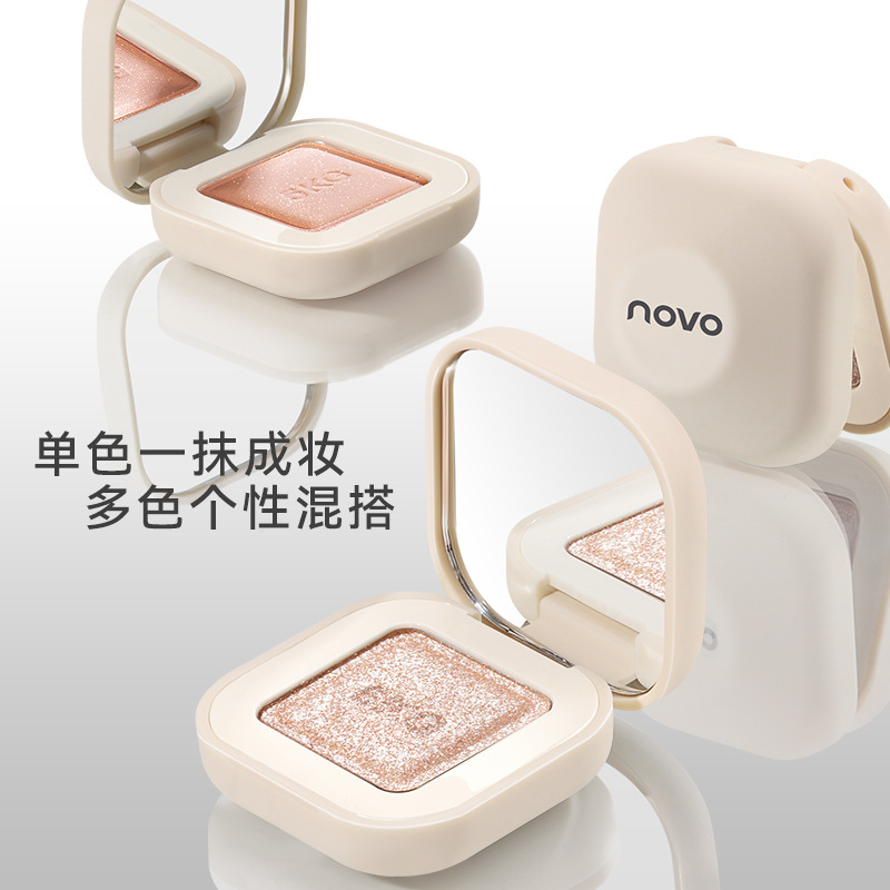 Novo Clear Focus Cowherd and Weaving Girl Monochrome Eyeshadow Low Saturation Matte Pearlescent Waterproof and Sweatproof Brightening Highlight