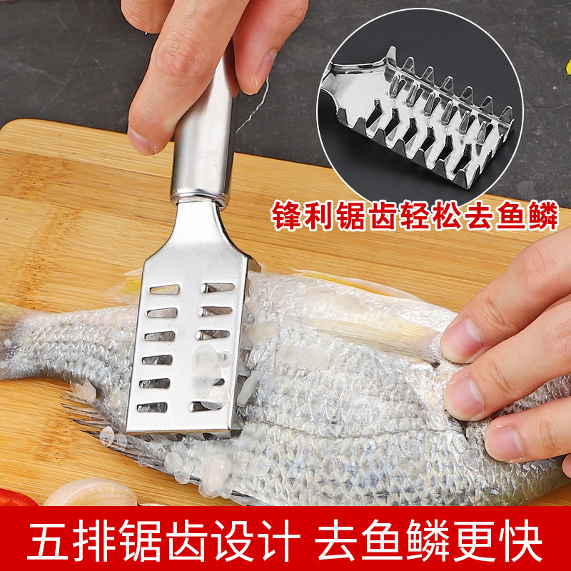 acero inoxidable multifuncional escamas de pescado matador de cocina escamas cepillo de eliminación de escamas de pescado herramienta doméstica