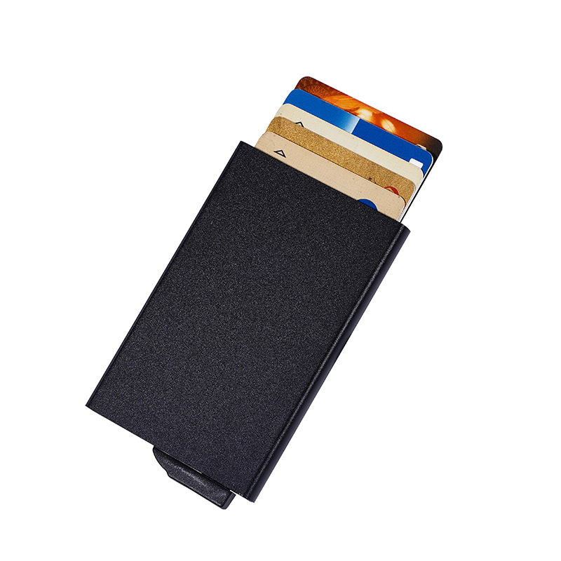Amazon's Best-Selling Rfid Blocking Aluminum Alloy Card Case with Automatic Pop-Up Card Holder, Can Have Laser Logo