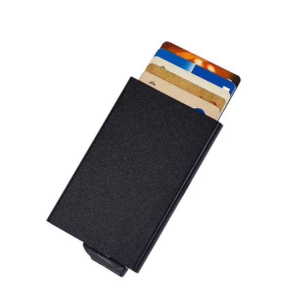 Amazon's Best-Selling Rfid Blocking Aluminum Alloy Card Case with Automatic Pop-Up Card Holder, Can Have Laser Logo