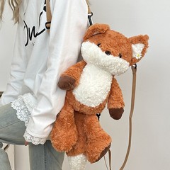 古典的な起爆狐公仔包人形ぬいぐるみかわいい少女バックパック学生バッグ