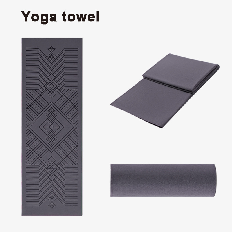 큰 브랜드 스포츠 피트니스 실리콘 요가 가게 수건 마이크로 화이버 땀 흡수 요가 타월 요가 담요 공장 도매