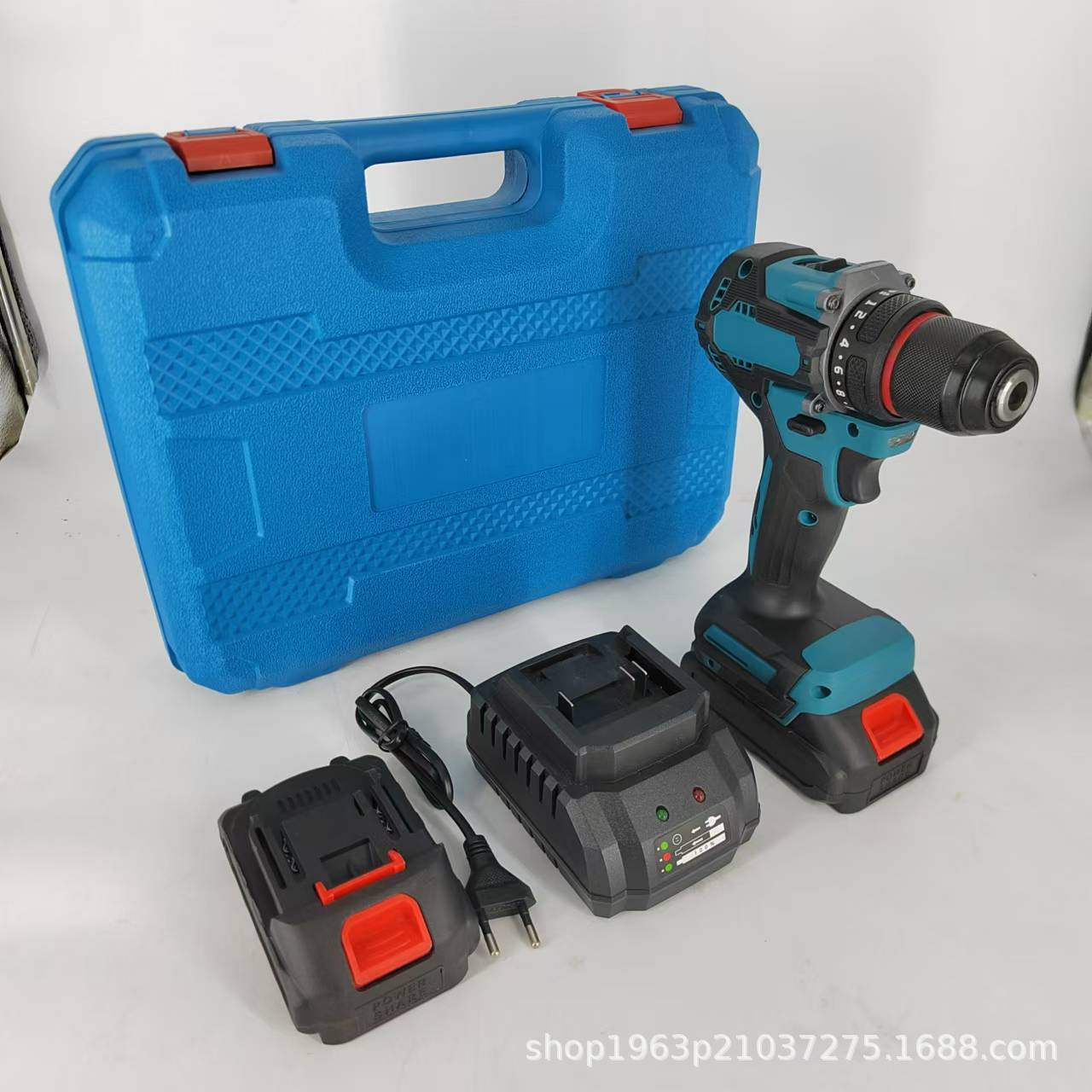 热销跨境多功能10mm锂电钻无刷无绳电动螺丝刀家用无刷手电钻厂家