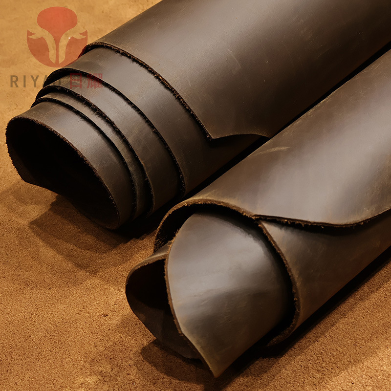Factory direct price spot retro first layer cowhide leather shoes luggage leather buffalo leather dark brown Crazy Horse Leather Factory direct price spot retro first layer cowhide leather shoes luggage leather buffalo leather dark brown Crazy Horse Leather