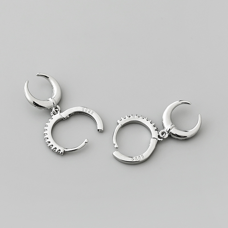 Retro Horn Crescent Shape Copper Earrings Wholesale Nihaojewelrypicture4