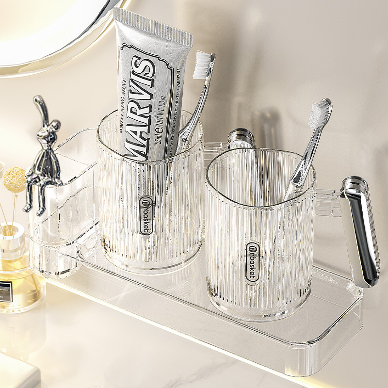 Luz de lujo enjuague bucal Copa pareja cepillo de dientes taza de cepillo de dientes de aspecto alto taza de lavado taza traje cepillo de dientes taza de cepillo de dientes