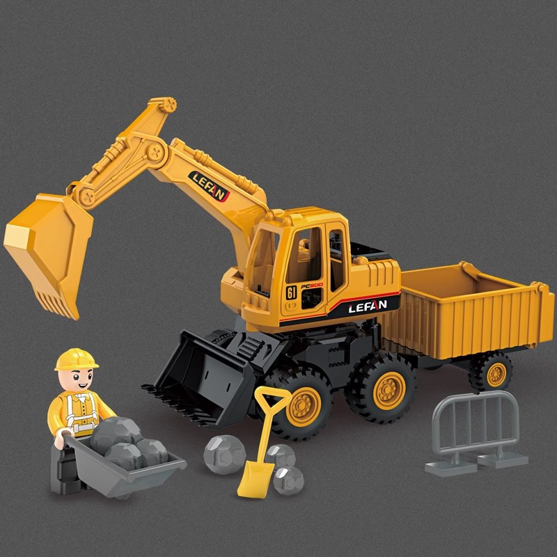 Coche de juguete niño niños simulación vehículo inercial ingeniería vehículo excavadora bulldozer carretilla elevadora modelo de camión volquete