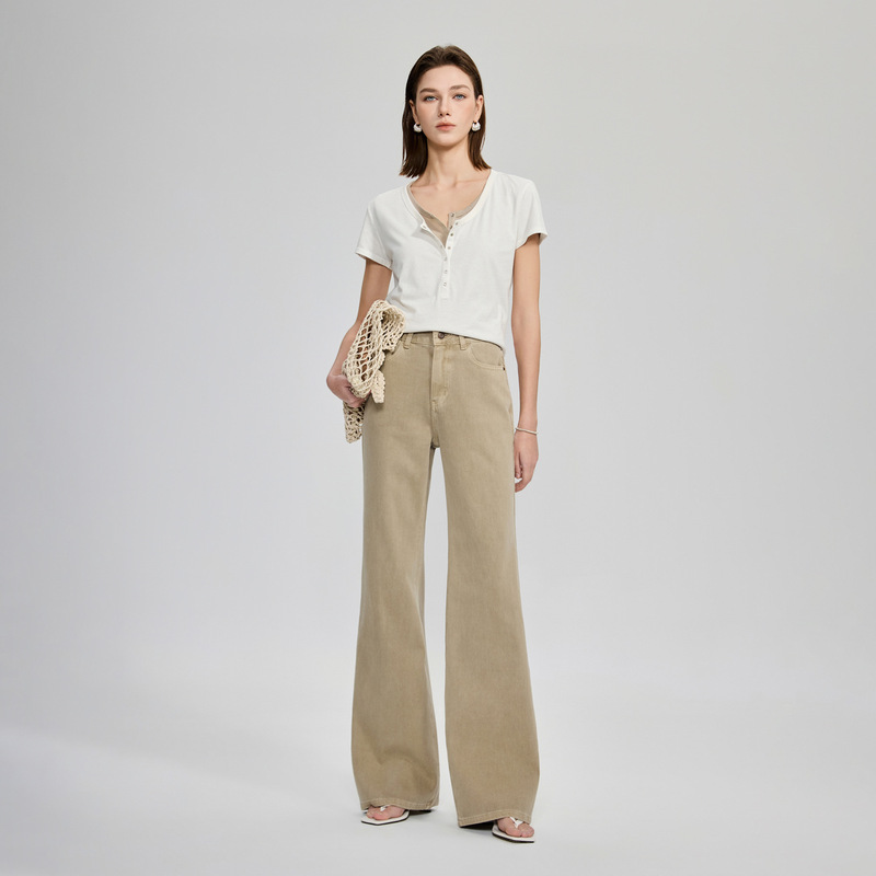 Shilin Flared Pants for Women, Tencel Four-Way Stretch, 2026 Summer Supermodel Pants, High-End Casual Jeans, Melard Cross-Border