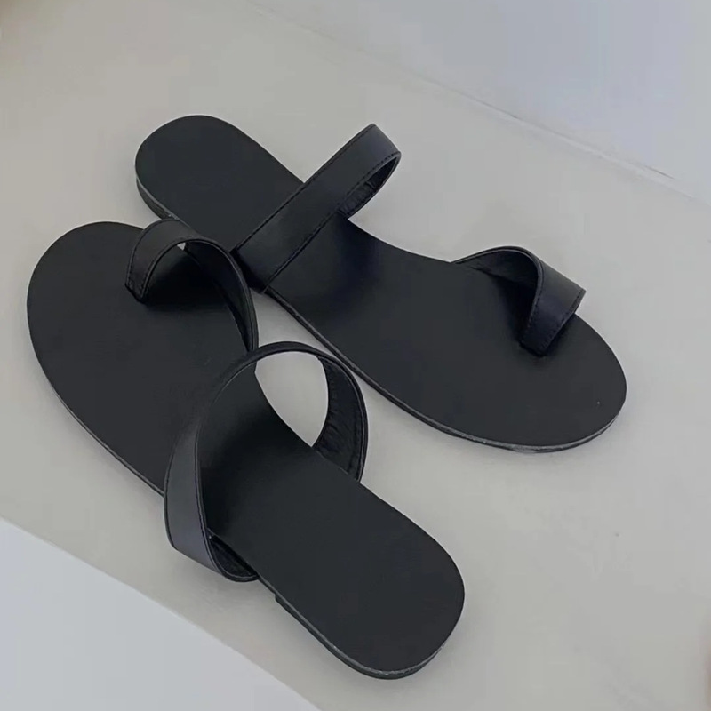 韓国版の新型の経典モデルの足のサンダルの女性の砂浜の外は色のレトロな1字のスリッパの足のスリッパの女性を合わせます。|undefined