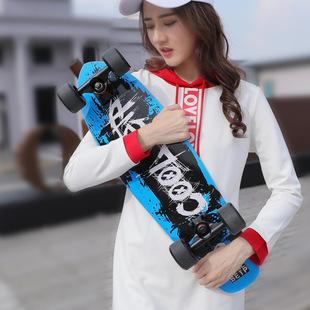 Skateboard, Small Fish Board, Maple Big Fish Board, Banana Board, Four-Wheel Scooter, Adult, Children, Men and Women, Street Travel and Delivery