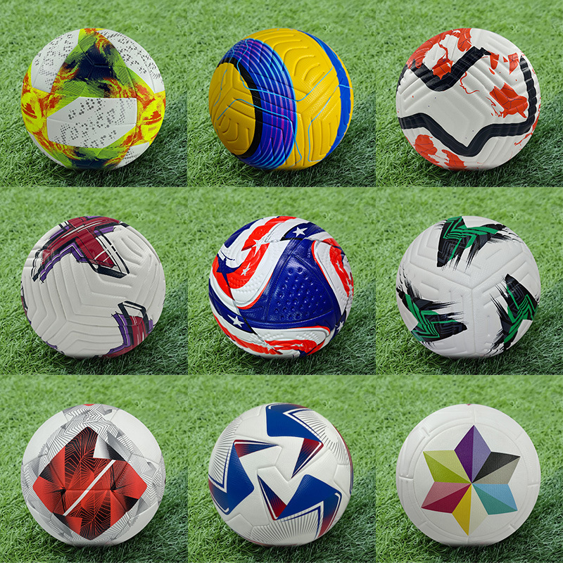 Balón de Fútbol Número 5 de Cuero PU Antideslizante para Entrenamiento y Competencia Universitaria, Club World Cup, Comercio Exterior