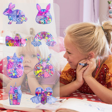 diy儿童串珠批发穿珠益智玩具欧美女孩手工项链手链套装儿童饰品