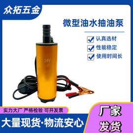定制微型加油泵12v24v油泵抽水泵电动加油泵手提式直流微型抽油泵