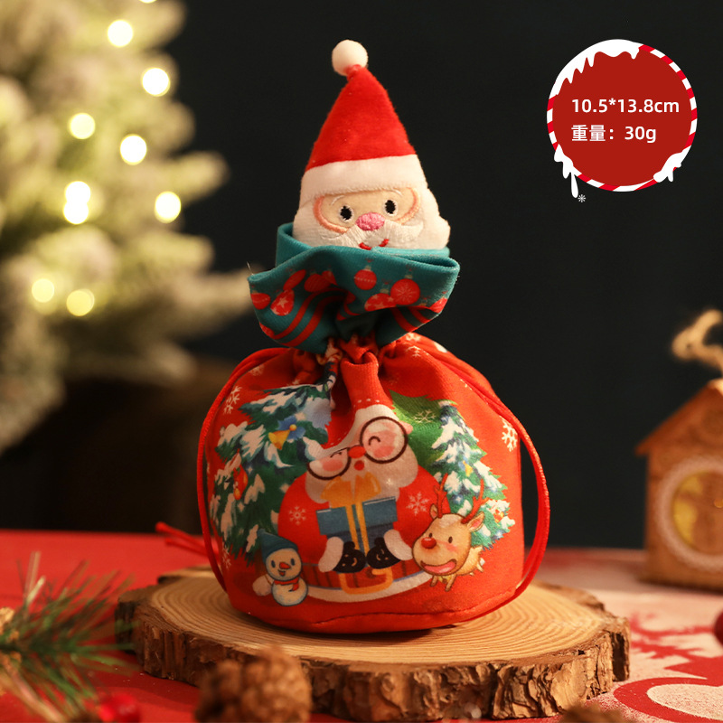 Bolsa de regalo de Navidad Nochebuena pequeño regalo creativo muñeca anciano muñeco de nieve bolsa de manzana niños bolsa de dulces