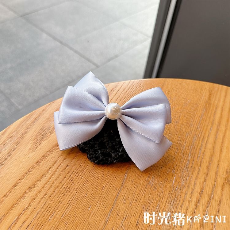 Handmade bow net hair accessory for nurses, flight attendants, bank and hotel staff, and service workers