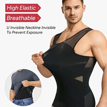 K 32611 Men's Slim Fit Sweat Wicking Compression Vest ��ʿ��