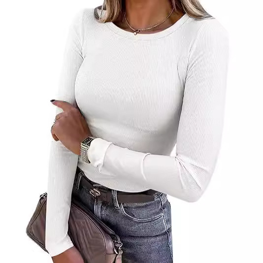 Women's Long Sleeve Top Autumn Winter Outerwear Inner T-Shirt Milk Silk Polyester Base Layer Shirt_ecoleips.com