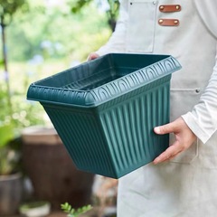 Square thickened root control pot for new style, Nordic large balcony pot for pothos and rose, resin flower pot with tray included