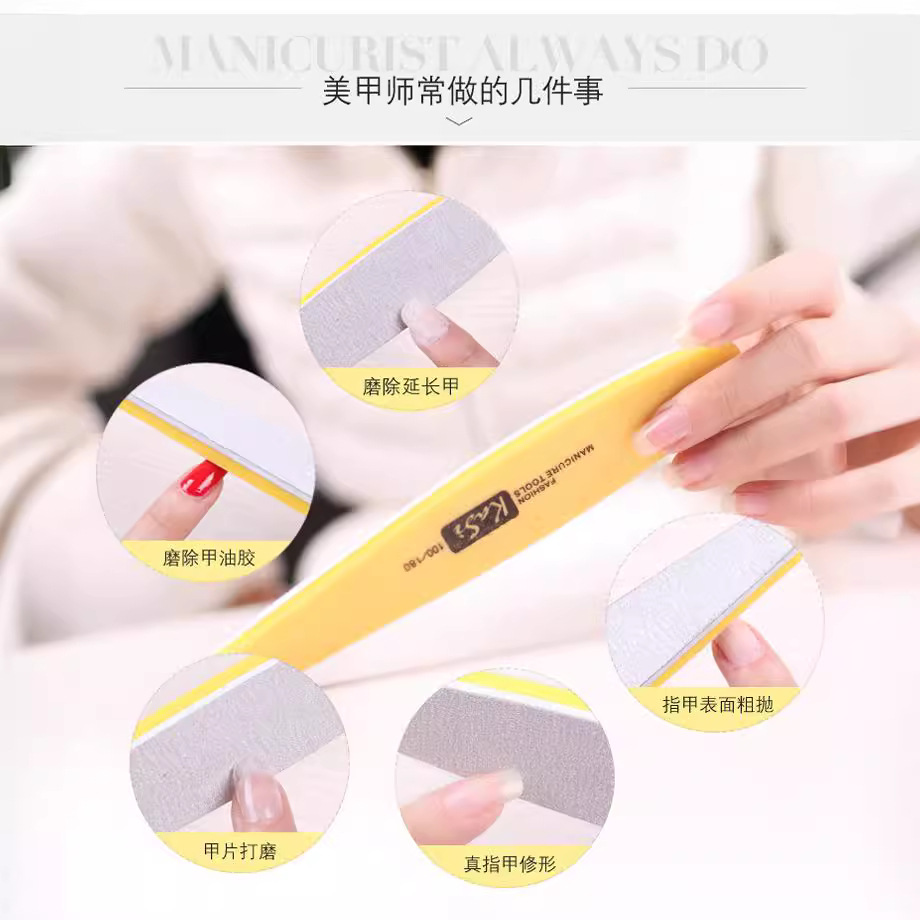 Herramientas de uñas tira de arena de doble cara esmerilado reparación esponja Archivo de uñas impermeable arena esponja Archivo de uñas