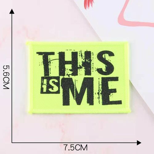  New English Alphanumeric Cloth Label Offset Color Cloth Sticker Rectangular Clothing DIY Color Washable Label